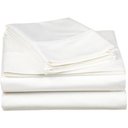 Impressions By Luxor Treasures 530 Thread Count Egyptian Cotton Full Sheet Set Solid White 530FLSH SLWH